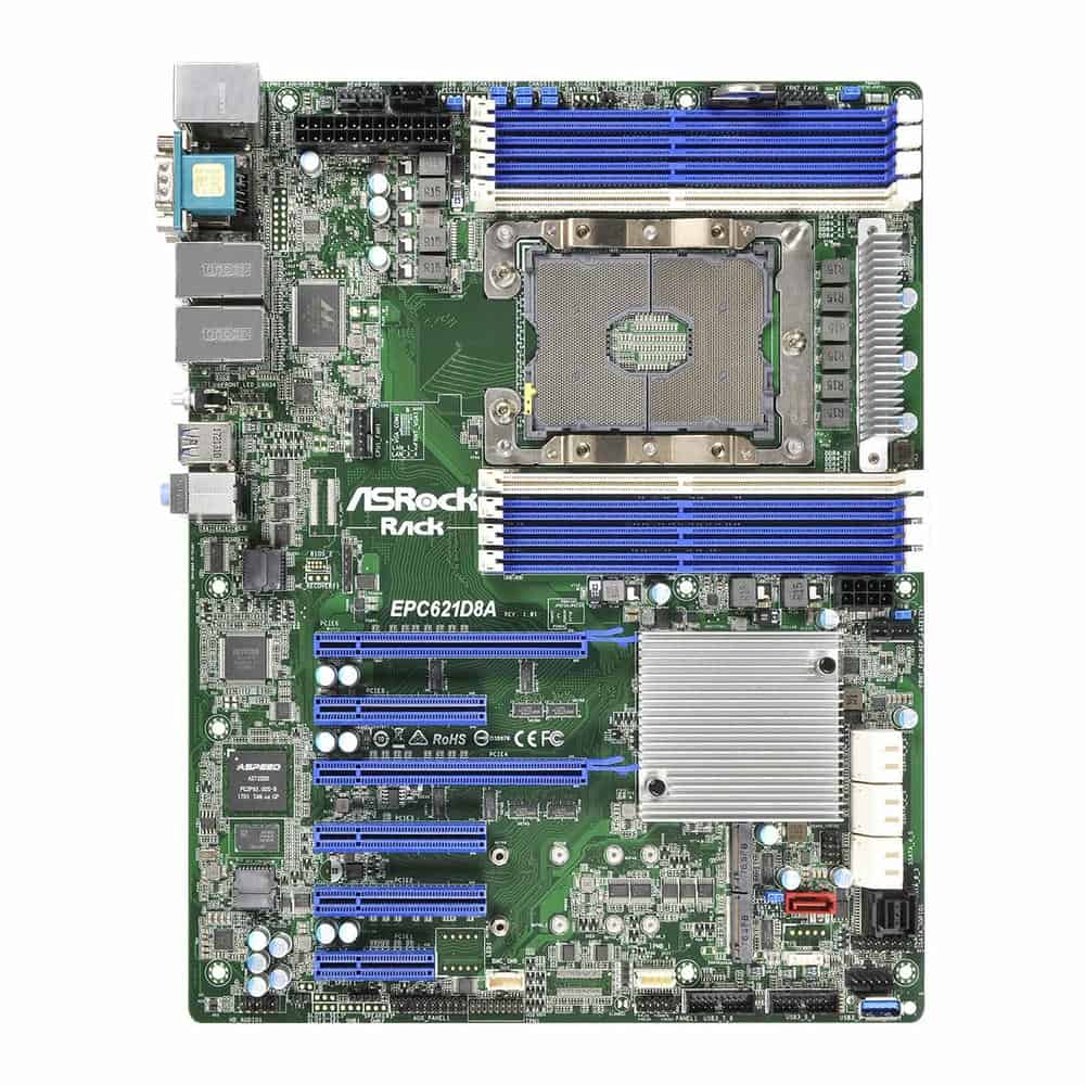 ASRock Intel Xeon Scalable EPC621D8A ATX Server Motherboard